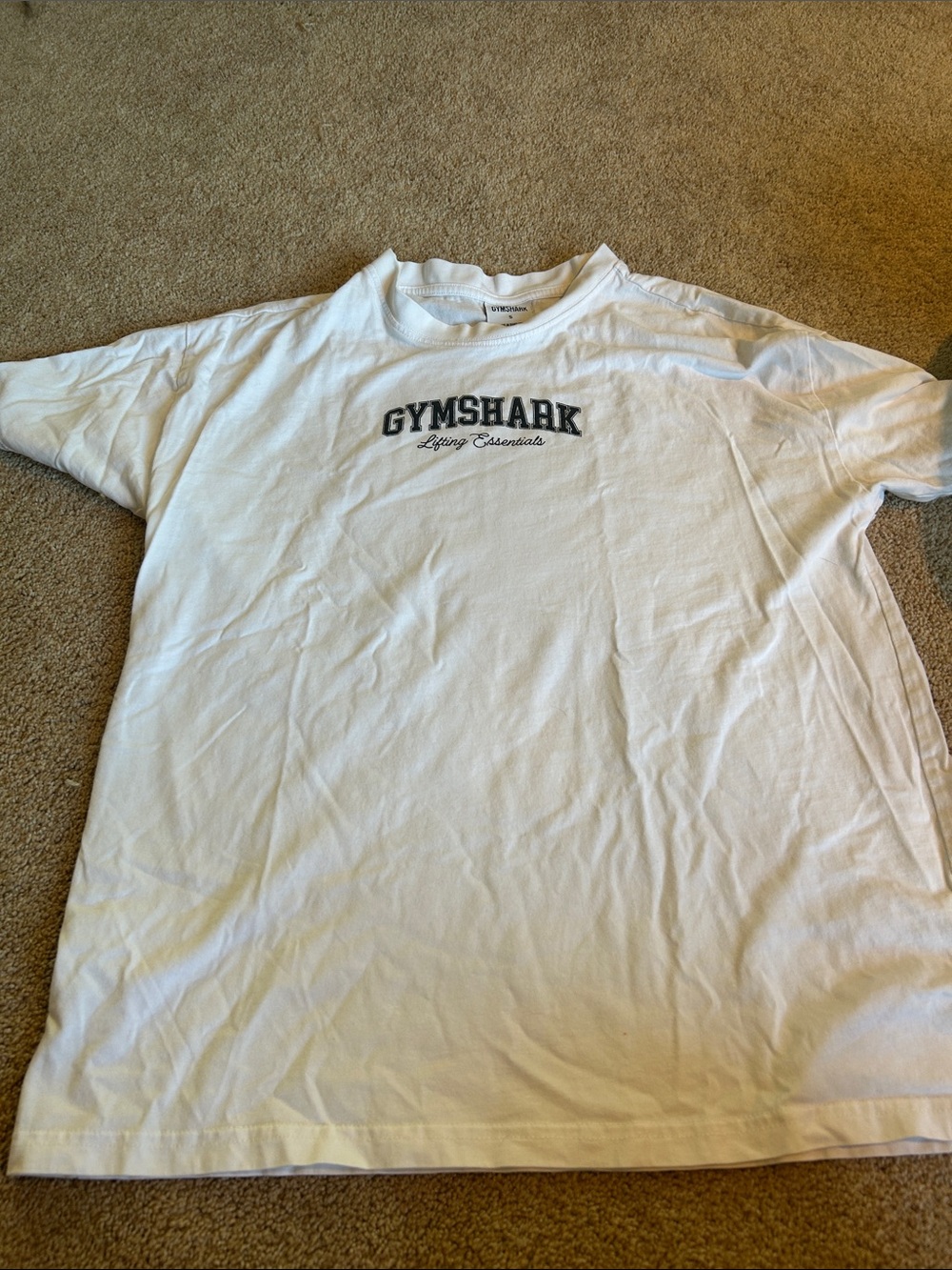 Gymshark White Short Sleeve Logo Tee
